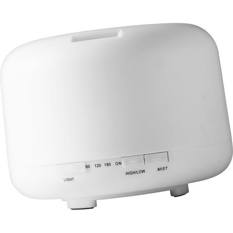 Diffuseur d'arômes ultrasonique 500 ml avec connexion USB, humidification, aromathérapie, purification de l'air, veilleuse (appareil 4 fonctions), lumière blanche chaude 500 ml et télécommande (1/5)