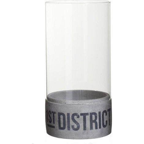 Photophore en Verre "1st District" 20cm Transparent