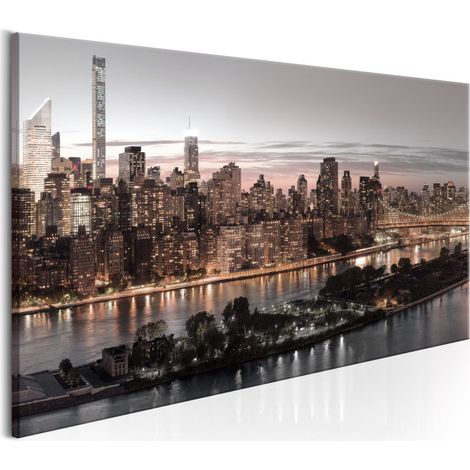 Tableau Imprimé "Manhattan at Twilight" 60 x 120 cm (1/2)