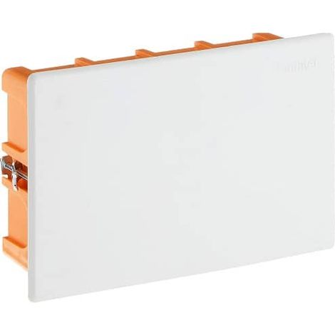 Caja de empotrar cuadrada 160×100 con tapa y garras metálicas Famatel 3252 (1/2)