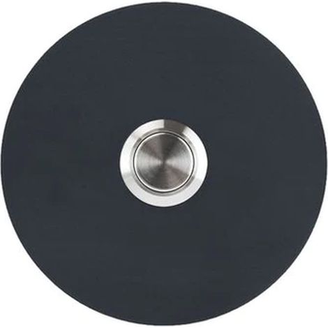 Sonnette filaire rond acier noir fixation murale