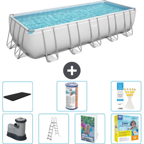 Bestway Power Steel Rechteckig - 640x274x132 cm - 8-teilig S572