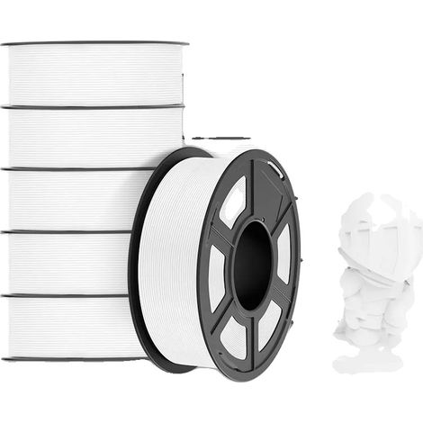 Filamento para impresora 3D, ABS blanco 10 kg, PETG negro 11 kg (1/2)