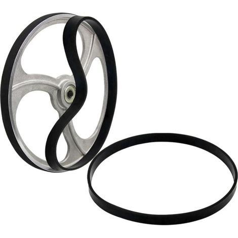 Set of 2 rubber drive belts, Power tool accessories, Woodworking, Rubber band saw belt, Scroll saw band, Rubber ring (1/4)