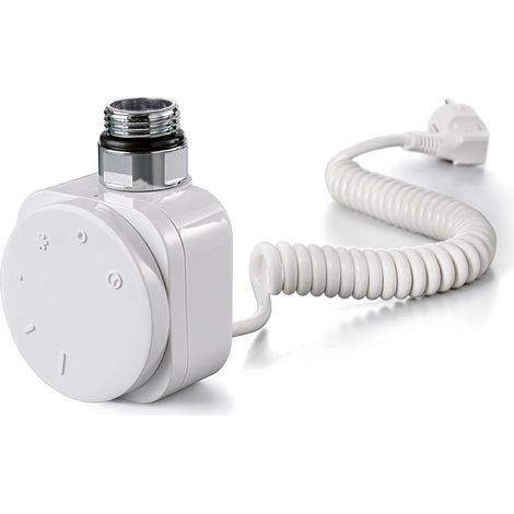 Kibath Temostato con resistencia SECATOALLAS redondo de 600W acabado BLANCO mate fabricado en ABS (1/4)