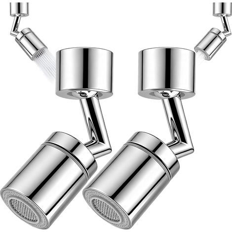 2-Piece Faucet Aerator Set, 720° Rotation, 2 Spray Modes, Stainless Steel, Kitchen Bathroom (1/5)