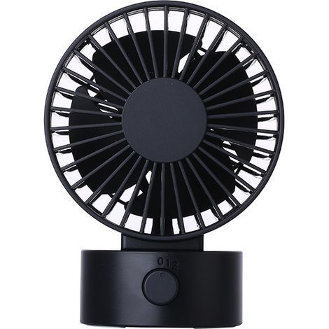 Mini ventilateur de bureau silencieux, ventilateur USB portable personnel pour bureau, maison, bureau et chambre - Noir