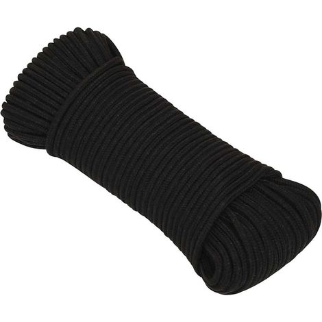 Maison Exclusive - Arbeitsseil Schwarz 3 mm 50 m Polyester