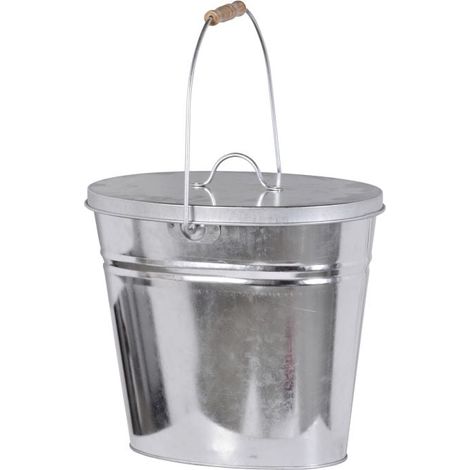 Firefix Ascheeimer oval inkl Deckel H 30 cm 12,5 Liter Aschekübel Aschebehälter (1/2)