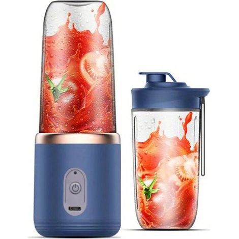 Frullatore portatile per smoothie, frullatore da viaggio, macchina per smoothie e milkshake, 400 ml, frullatore ricaricabile, frullatore per frutta 2 in 1. (1/5)