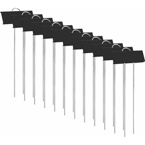 Marqueurs Etiquettes Plante de Pépinière, 12 Pcs Etiquette Jardin Métal Durable Antirouille Étiquettes Potager Marqueur pour Fleur Légumes Graine Jardin Pépinière (Noir) (1/5)