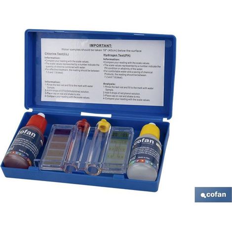 Kit mit Chlor- und pH-Test für COFAN 43052010 Pools (1/4)