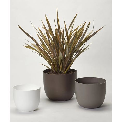 RIO - COPRIVASO GREENER IN RESINA-BIANCO / Diam 35 cm