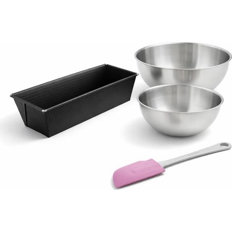 Set de 4 ustensiles de pâtisserie moule à gâteaux 2 bols et spatule pâtisserie Collection Zenker pure (1/5)