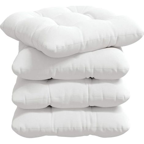 Maison Exclusive - Sitzkissen 4 pcs Weiß 40 x 40 x 12 cm Stoff