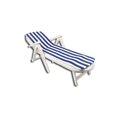Cayman Strandliege 84x74x19 cm mit weißem Kissen