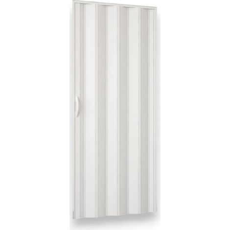 Porta a soffietto in pvc rigido con apertura laterale e chiusura con maniglia 82x212 cm (1/3)