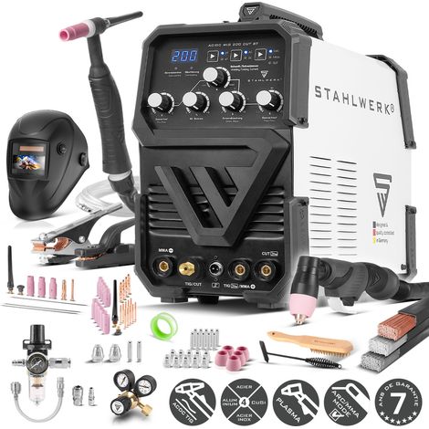 STAHLWERK Poste de soudage AC DC Wig 200 CUT ST avec découpeur plasma Equipement complet (1/5)