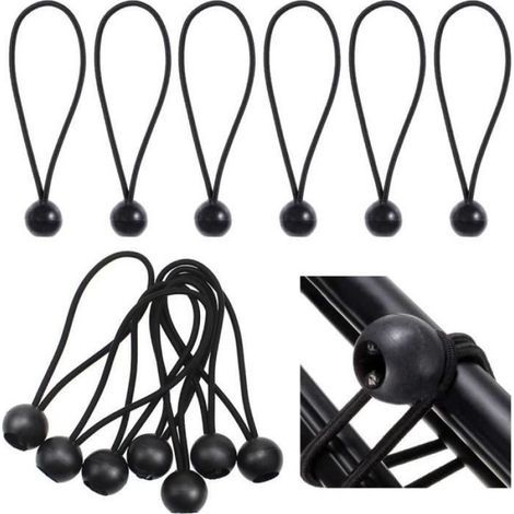 Confezione da 20 corde elastiche con tenditori per teloni elastici per tende – Nere (1/5)