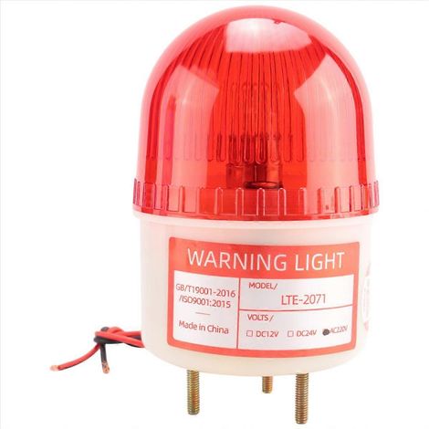 Lampe clignotante rouge industrielle 220 V CA 15 W (1/5)