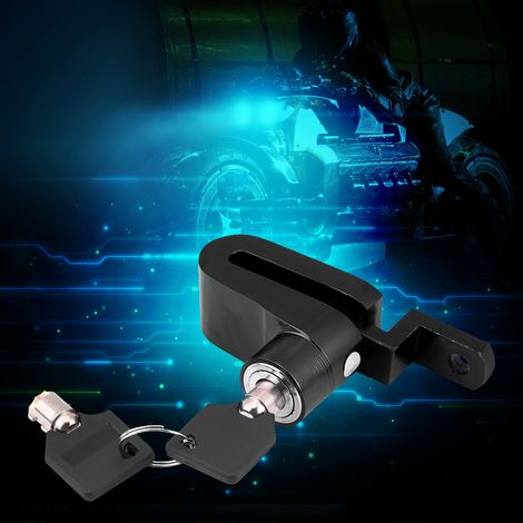 Antivol disque de frein Noir pour Moto Scooter - Dispositif sécurité anti-vol avec support montage (1/5)