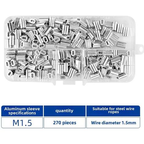 Pince manchon alu M1.5 – Forme 8 – Câble fin – Coupe et sertit – Pêche, montage, réparation (1/5)