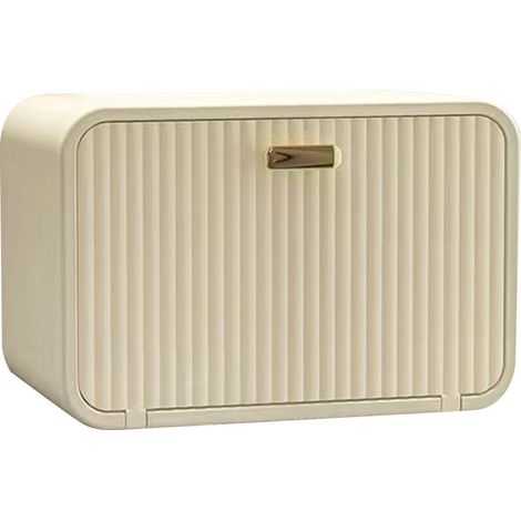Boîtier de Rangement pour Boîte de Mouchoirs Murale 2 en 1 Étanche - Couverture Distributeur pour Salle de Bain Blanc Laiteux (1/5)