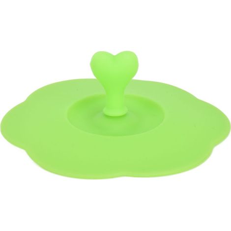 Couvercle en silicone pour tasses, résistant à la chaleur et au froid, anti-poussière, idéal pour la maison - Rose (1/5)