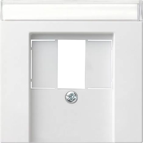 Abdeckplatte Gira 087603 schraubenlos glänzend weiß 9x6 cm (1/2)