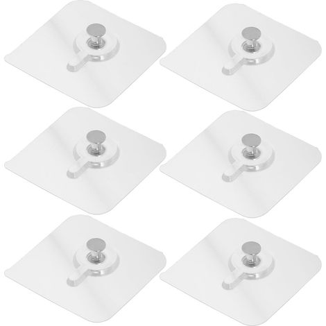 Crochets Invisibles Transparents sans Perçage pour Cadres Photo, Supports Adhésifs Étanches en Plastique Blanc, Installation Facile pour Carrelage et Verre, Salle Plusieurs styles (1/5)