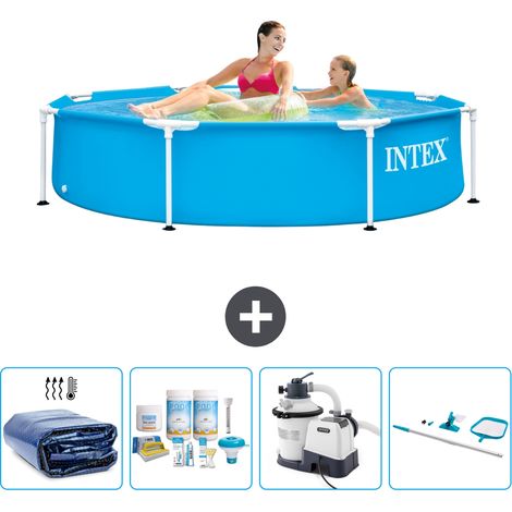 Piscine Intex Cadre Rond - 244 x 51 cm - Bleue - Incluse Accessoire CB65 (1/5)