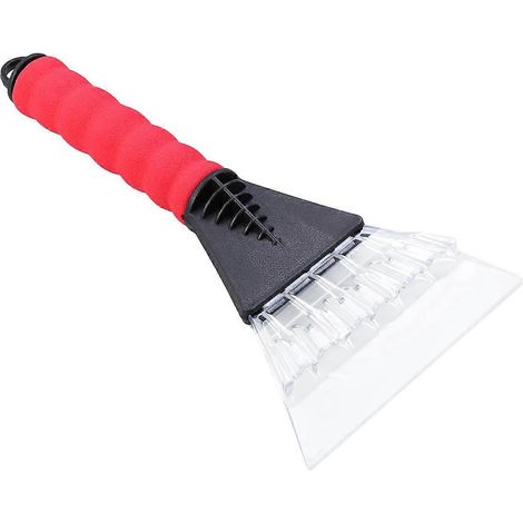 Pelle à neige, grattoir à neige pour voiture, nettoyeur de glace, nettoyeur de pare-brise avec manchon en caoutchouc (rouge)-Red (1/2)