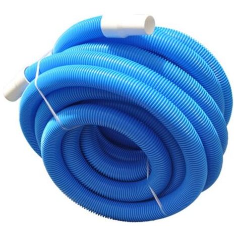 QORVA-Tuyau d'aspiration de piscine 15 mètres – Ø38 mm en polyéthylène bleu – Flexible et durable pour nettoyage efficace (1/5)