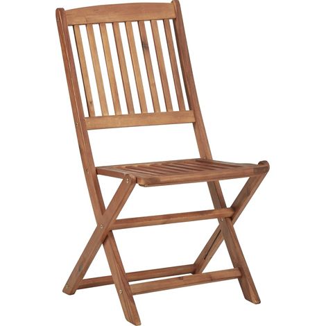 Lot de 2 Chaises pliables d'extérieur,Chaise de jardin Bois d'acacia solide CFW2488725 (1/5)