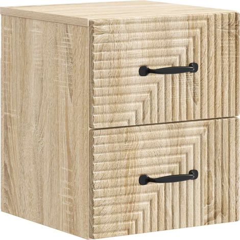 Wandmontierter Nachttisch Sonoma-Eiche 34,5 x 33 x 40 cm vidaXL