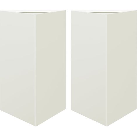 Maison Exclusive - Pflanzkübel 2 Stk. Weiß Dreieckig 50x43x75 cm