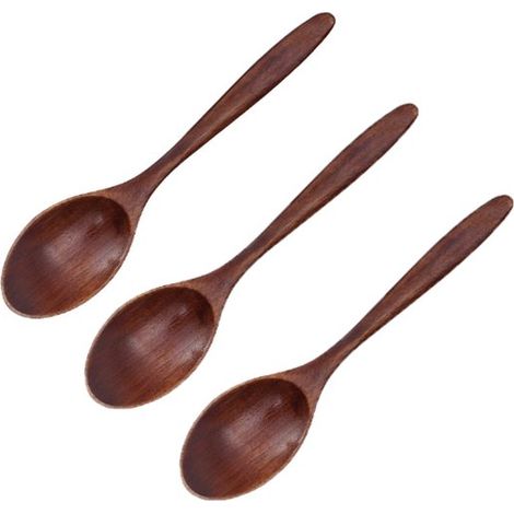 Klein Cuillères - 3 pièces - En bois - 18 x 3,7 cm - Marron - Cuillère à mélanger - Pour café, lait en poudre, bâtonnet à mélanger, cuillère à miel - Cuillère à café - Ustensiles de cuisine - Cuillère (1/5)