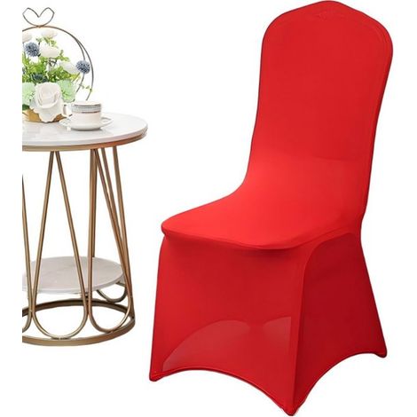 Fundas para sillas, Paquete de 4-45 x 45 x 95 cm, Fundas elásticas para sillas, Suaves, Fáciles de colocar, Estético, fiestas, banquetes (1/5)