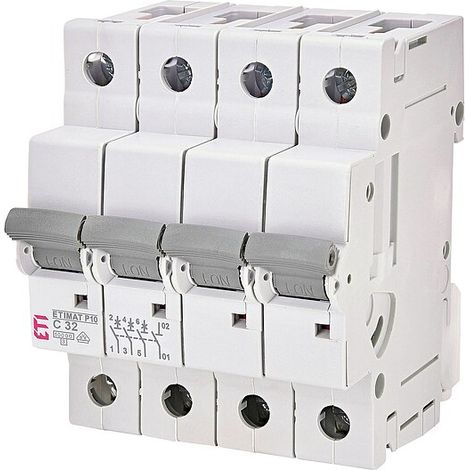 ETI Leitungsschutzschalter ETIMAT P10 3-polig + N, 10kA, C32, REG