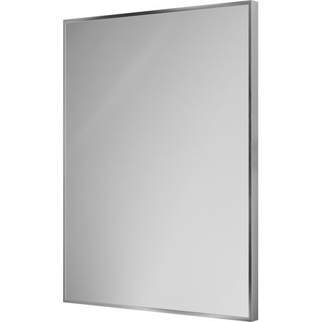 Brandon Polished Chrome Aluminium Framed 600mm x 800mm Mirror (1/5)