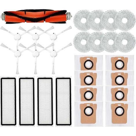 Pièces détachées et accessoires pour aspirateur robot X10+ X10 Plus B101GL : brosse principale, filtre HEPA, sac à poussière, chiffons et lingettes de nettoyage. (1/5)