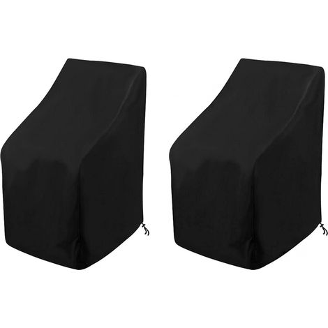 Housse Chaise Jardin, Housse Protection Salon De Jardin, Housse De Protection Fauteuil De Jardin, Housse Chaise Jardin Empilable Imperméable, Tissu Oxford 190T Imperméable, Anti-UV/Pluie(2pcs)