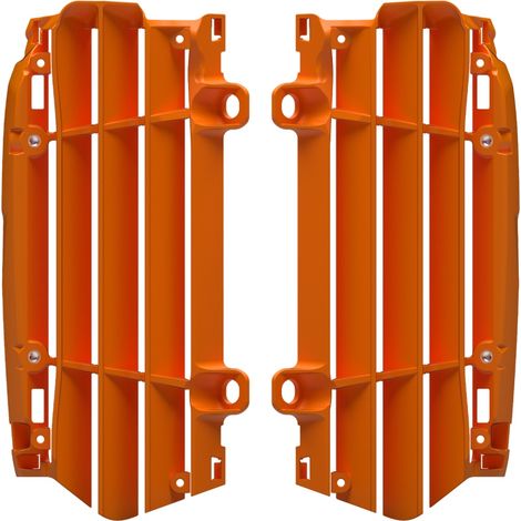 Rejillas protectoras de radiador Polisport para KTM SX, SXF, XC, EXC, XCF, TE y FE (naranja)