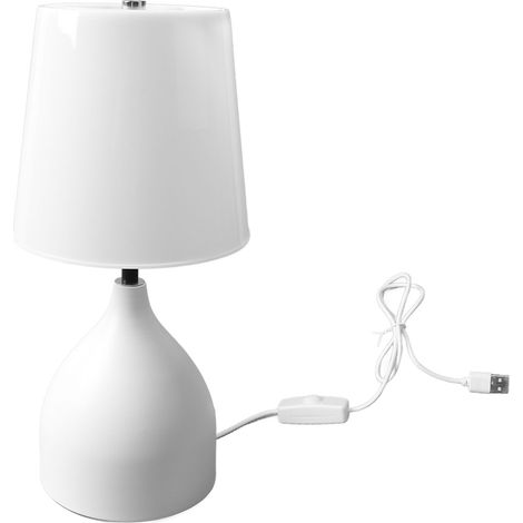 de chevet blanche avec variateur tactile 5V idéale pour