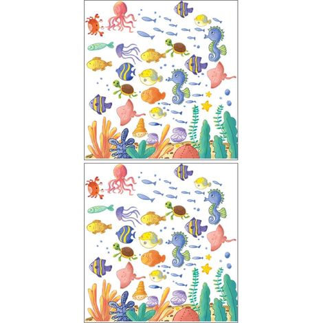 Lot de 2 stickers muraux océan pour chambre d enfant (1/5)