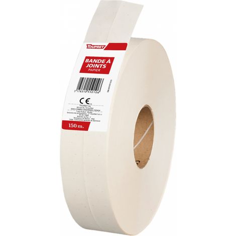 Toupret – Bande à joint papier micro-perforée 5cm x 23m – Adhérence renforcée – Résistance à la flexion – Pour plaques de plâtre (1/7)