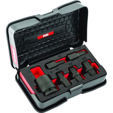 USAG U06880010 688 3/4 MD6 ASSORTIMENTO IN CASSETTA DI ABS CON INSERTI MACCHINA (6 PZ)