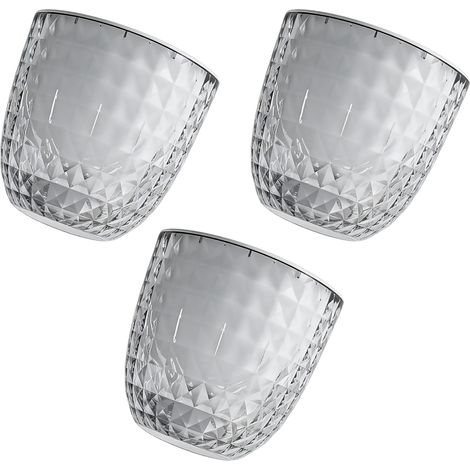 Pots de plantes à arrosage automatique avec réservoir, 3 pièces, fleurs en plastique transparent pour plantes d'intérieur, fleurs violettes africaines 4,33 pouces S (1/5)