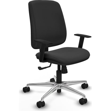 Silla de oficina piqueras y crespo Alares cuero sintético gris oscuro (1/2)