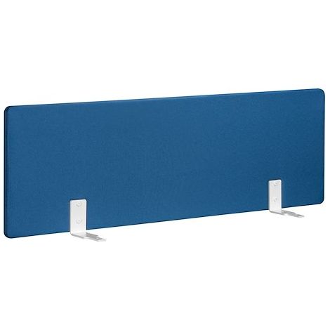 Panneau acoustique bleu L 140 x H 46 cm pour pôle de bureaux Team Line - fixation blanc (1/2)